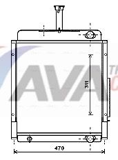 Radiator, engine cooling AVA QUALITY COOLING CS2027