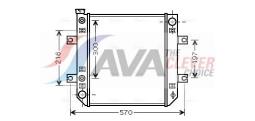 Radiator, engine cooling AVA QUALITY COOLING DN2274