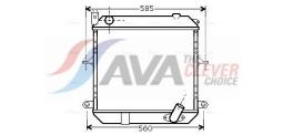 Radiator, engine cooling AVA QUALITY COOLING DN2327