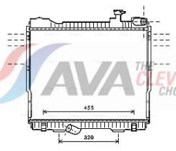 Radiator, engine cooling AVA QUALITY COOLING DN2348