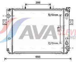 Radiator, engine cooling AVA QUALITY COOLING HRT2127