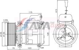 Compressor, air conditioning AVA Quality Cooling MEAK356