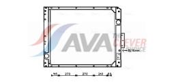 Radiator, engine cooling AVA QUALITY COOLING ME2254