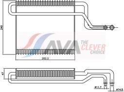 Evaporator, air conditioning AVA QUALITY COOLING MEV358