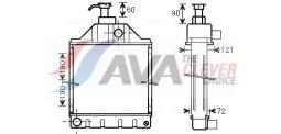 Radiator, engine cooling AVA QUALITY COOLING MF2005