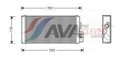 Heat Exchanger, interior heating AVA Quality Cooling MS6188