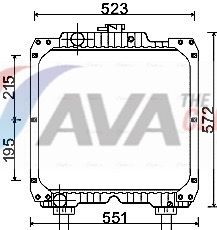 Radiator, engine cooling AVA QUALITY COOLING NH2004