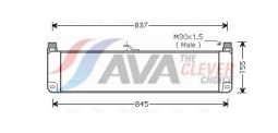 Oil Cooler, engine oil AVA QUALITY COOLING RE3027