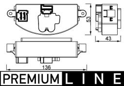 Regulator, interior blower MAHLE ABR106000P