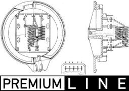 Resistor, interior blower MAHLE ABR20000P