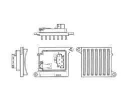 Resistor, interior blower MAHLE ABR36000P