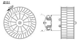 Interior Blower MAHLE AB193000S