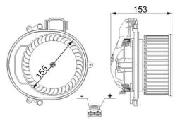 Interior Blower MAHLE AB257000S