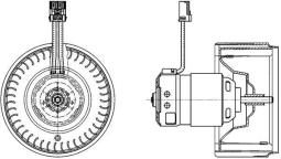 Interior Blower MAHLE AB71000P