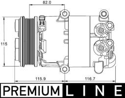 Compressor, air conditioning MAHLE ACP1332000P