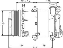 Compressor, air conditioning MAHLE ACP864000P