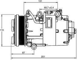 Compressor, air conditioning MAHLE ACP868000P