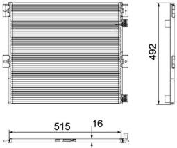 Condenser, air conditioning MAHLE AC125000P