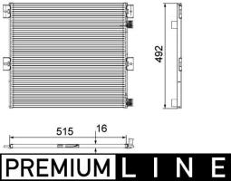 Condenser, air conditioning MAHLE AC125000P