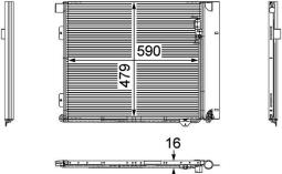 Condenser, air conditioning MAHLE AC126000P