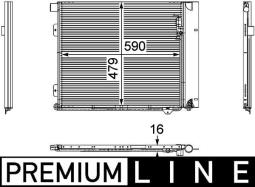 Condenser, air conditioning MAHLE AC126000P