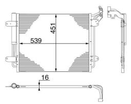 Condenser, air conditioning MAHLE AC12000S