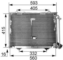 Condenser, air conditioning MAHLE AC168001S