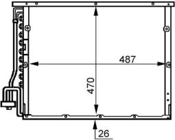 Condenser, air conditioning MAHLE AC179000S