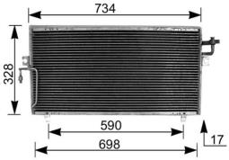 Condenser, air conditioning MAHLE AC187000S