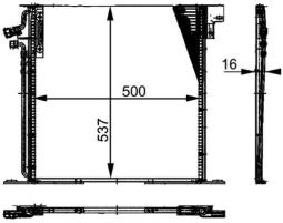 Condenser, air conditioning MAHLE AC212000P