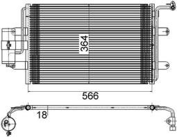 Condenser, air conditioning MAHLE AC180000S