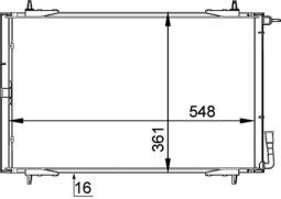 Condenser, air conditioning MAHLE AC220000P