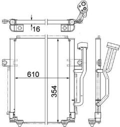 Condenser, air conditioning MAHLE AC192000P