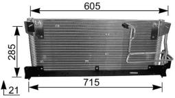 Condenser, air conditioning MAHLE AC214000S