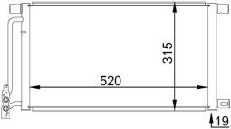 Condenser, air conditioning MAHLE AC235001S