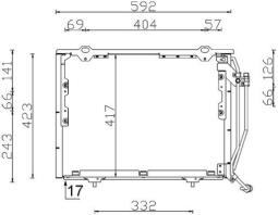 Condenser, air conditioning MAHLE AC243000S