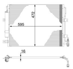 Condenser, air conditioning MAHLE AC273000S