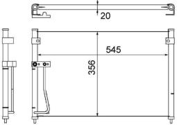 Condenser, air conditioning MAHLE AC257000S