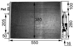 Condenser, air conditioning MAHLE AC303000S