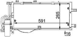 Condenser, air conditioning MAHLE AC309000P