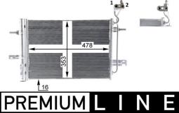 Condenser, air conditioning MAHLE AC30000P