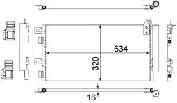 Condenser, air conditioning MAHLE AC312001S