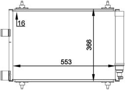 Condenser, air conditioning MAHLE AC314000P