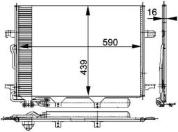 Condenser, air conditioning MAHLE AC318000P