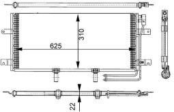 Condenser, air conditioning MAHLE AC332000S