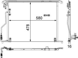 Condenser, air conditioning MAHLE AC334000S