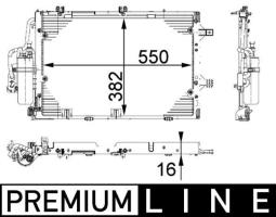 Condenser, air conditioning MAHLE AC335000P