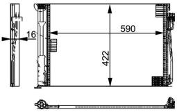 Condenser, air conditioning MAHLE AC344000P