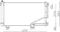 Condenser, air conditioning MAHLE AC347001S