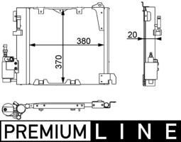 Condenser, air conditioning MAHLE AC349000P